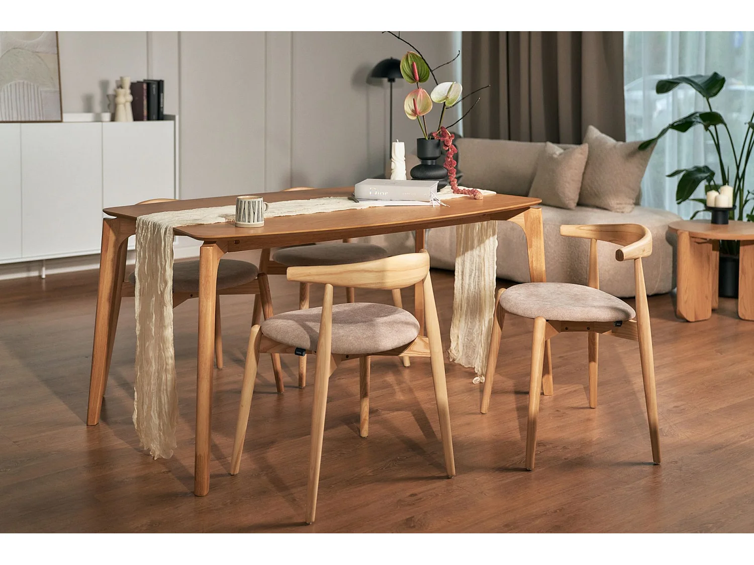 Table à manger rectangulaire – aspect chêne – 150x90 cm – SPEATIC