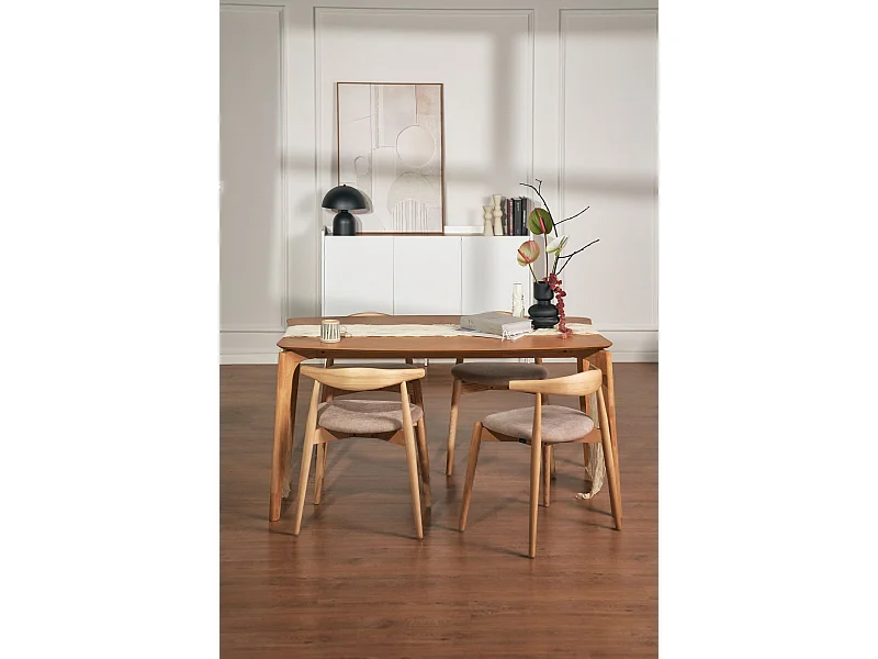 Table à manger rectangulaire – aspect chêne – 150x90 cm – SPEATIC