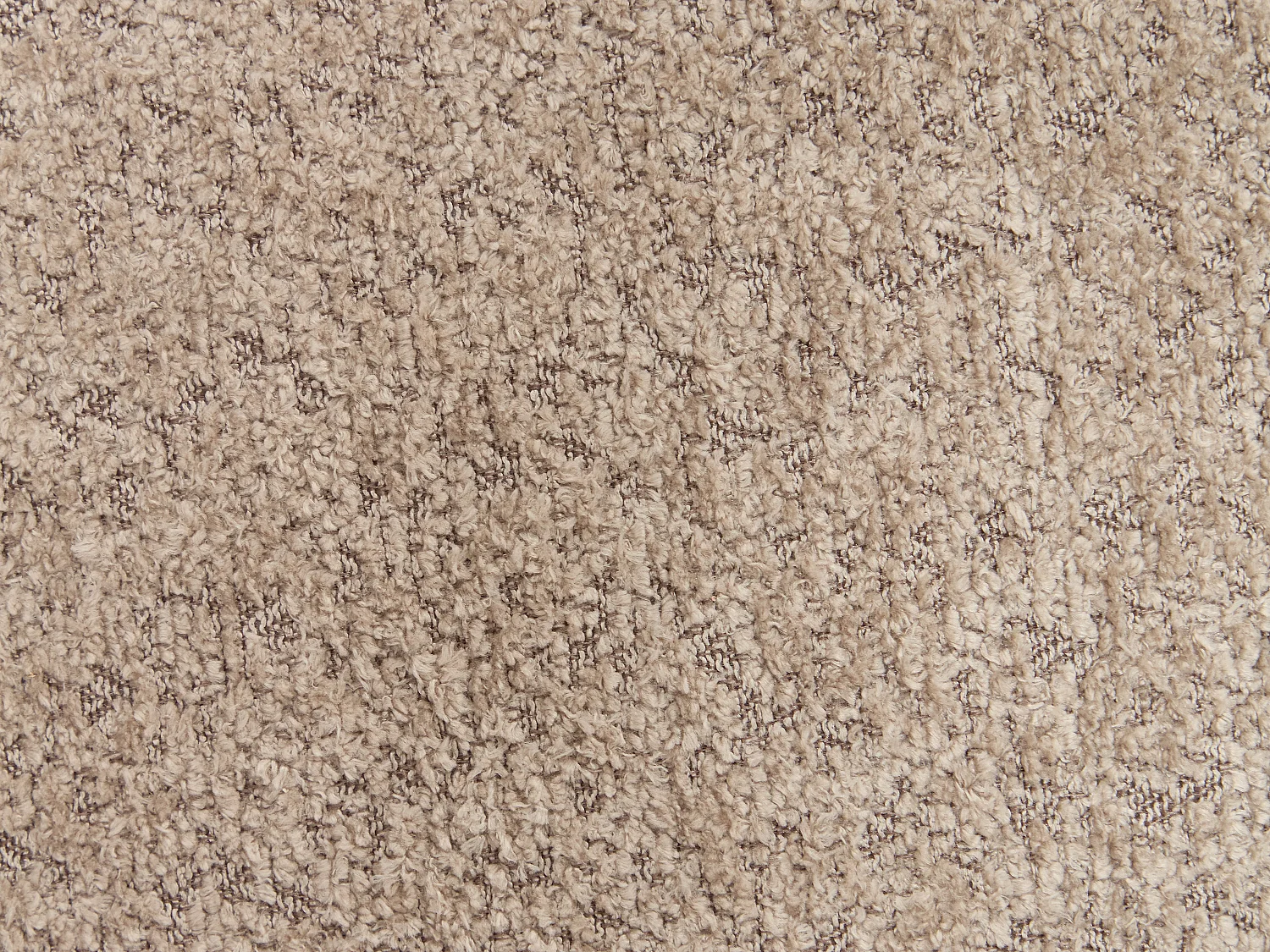 Lot de 6 chaises avec accoudoirs en tissu bouclette et bois d'hévéa noir - Taupe - NORETI