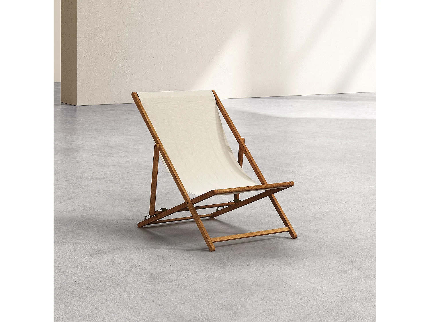 Habitat - Chilienne en chêne et toile en coton - Écru - Maui