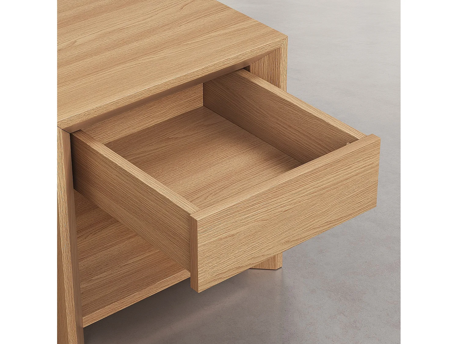 Habitat - Table de chevet 1 tiroir en chêne - Naturel - Rafael