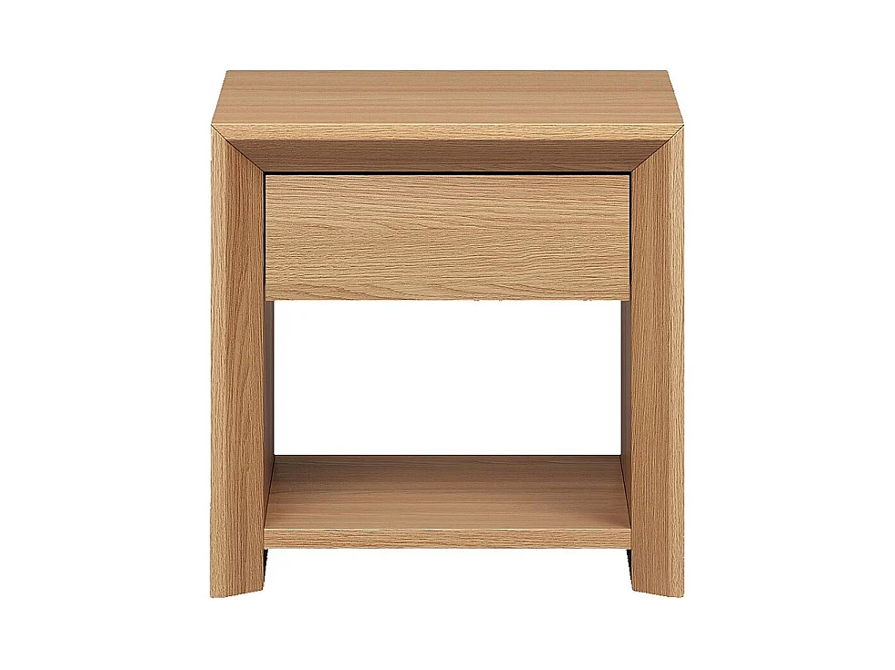Habitat - Table de chevet 1 tiroir en chêne - Naturel - Rafael