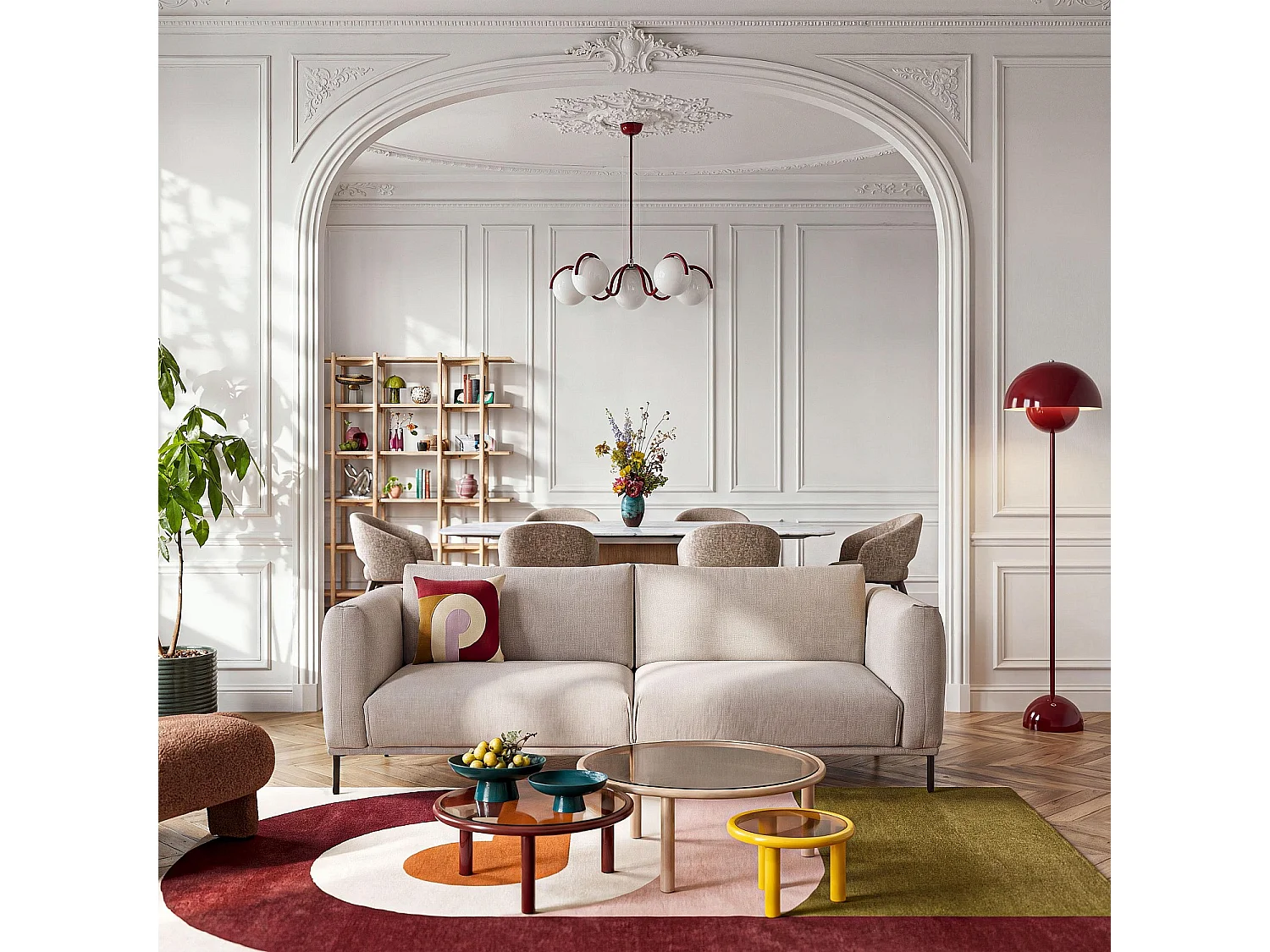 Habitat - Canapé 3 places en tissu - Gris polaire - Amami