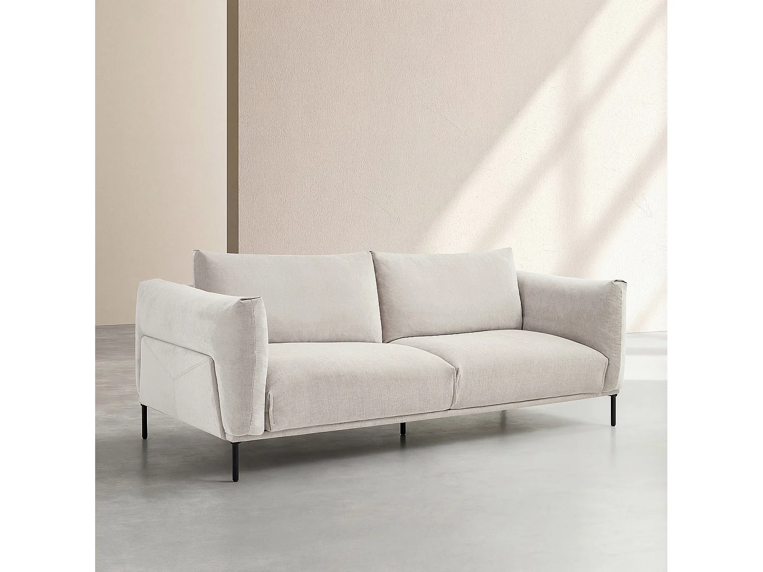 Habitat - Canapé 3 places en tissu - Gris polaire - Amami