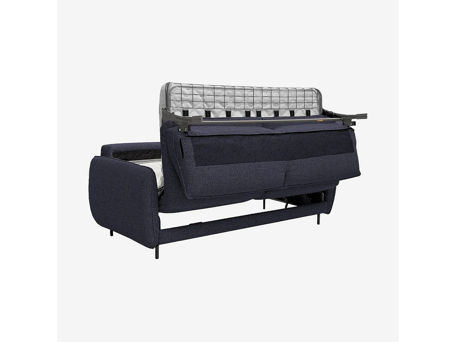 Canapé convertible 3 places - Couchage 160 cm - Matelas en mousse 13 cm - Tissu Tolfa Bleu marine