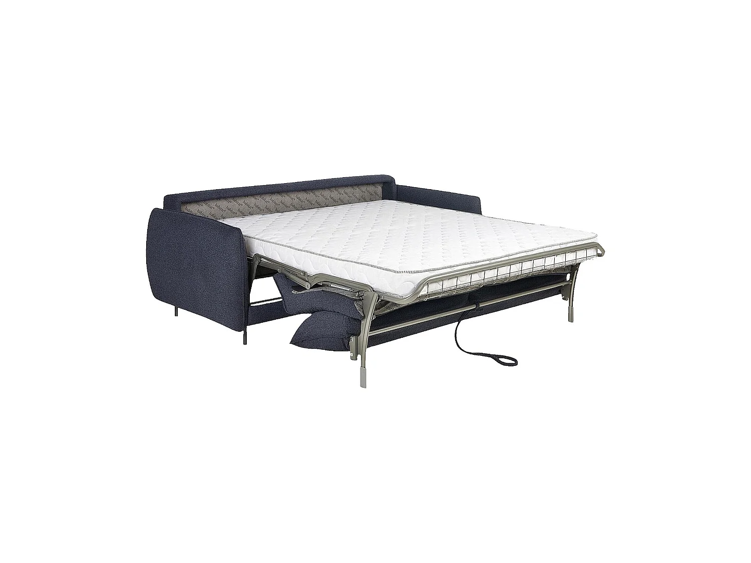 Habitat - Canapé convertible 3 places - Couchage 160 cm - Matelas en mousse 13 cm - Tissu bouclette Tolfa - Bleu marine - Milano II