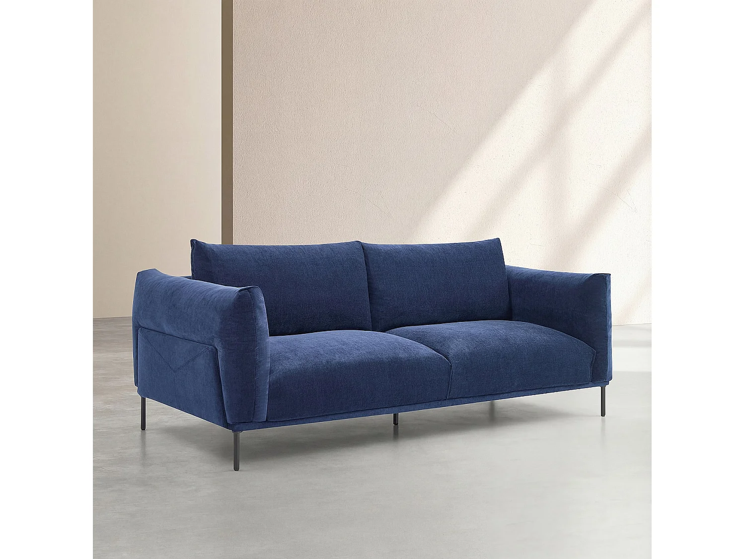 Habitat - Canapé 3 places en tissu - Bleu nuit - Amami