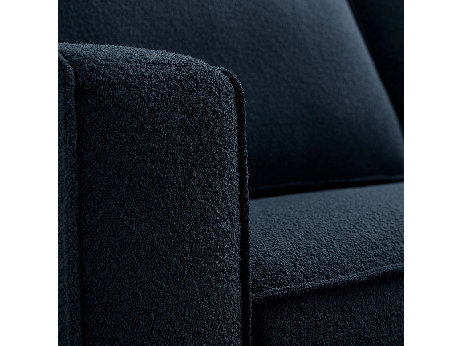 Habitat - Canapé convertible 2 places - Couchage 140 cm - Matelas 16 cm - Tissu Tolfa Bleu marine - Vienne