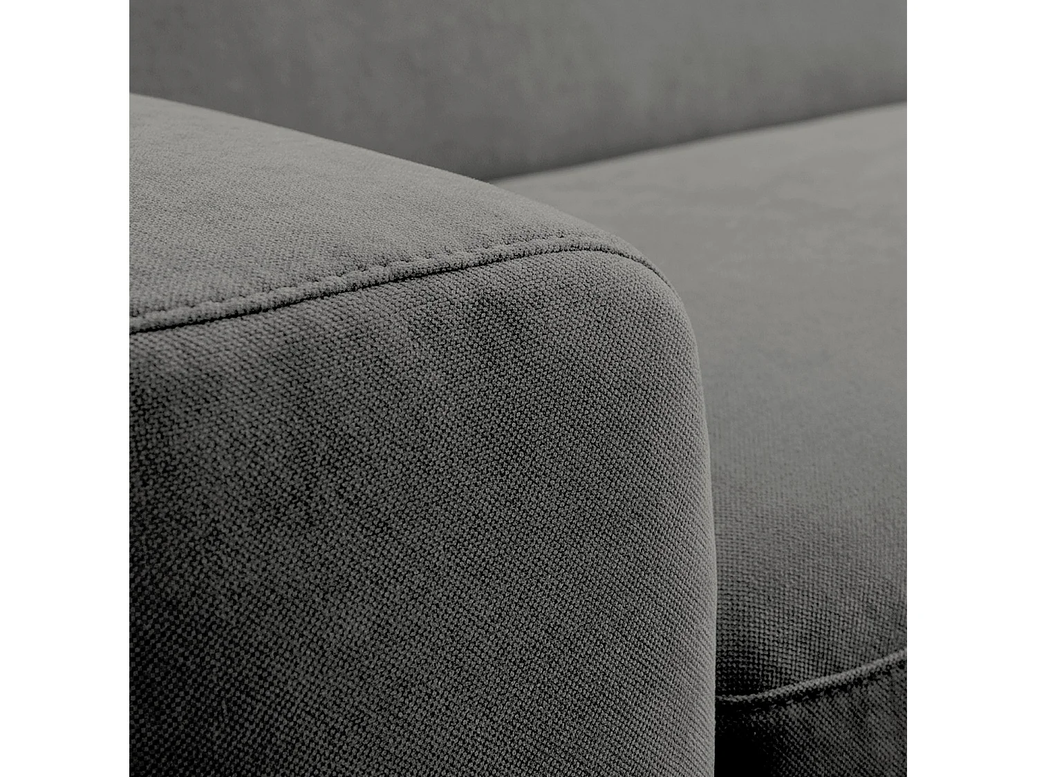 Canapé convertible 2 places - Couchage 140 cm - Matelas 16 cm - Tissu Atrani Gris ardoise