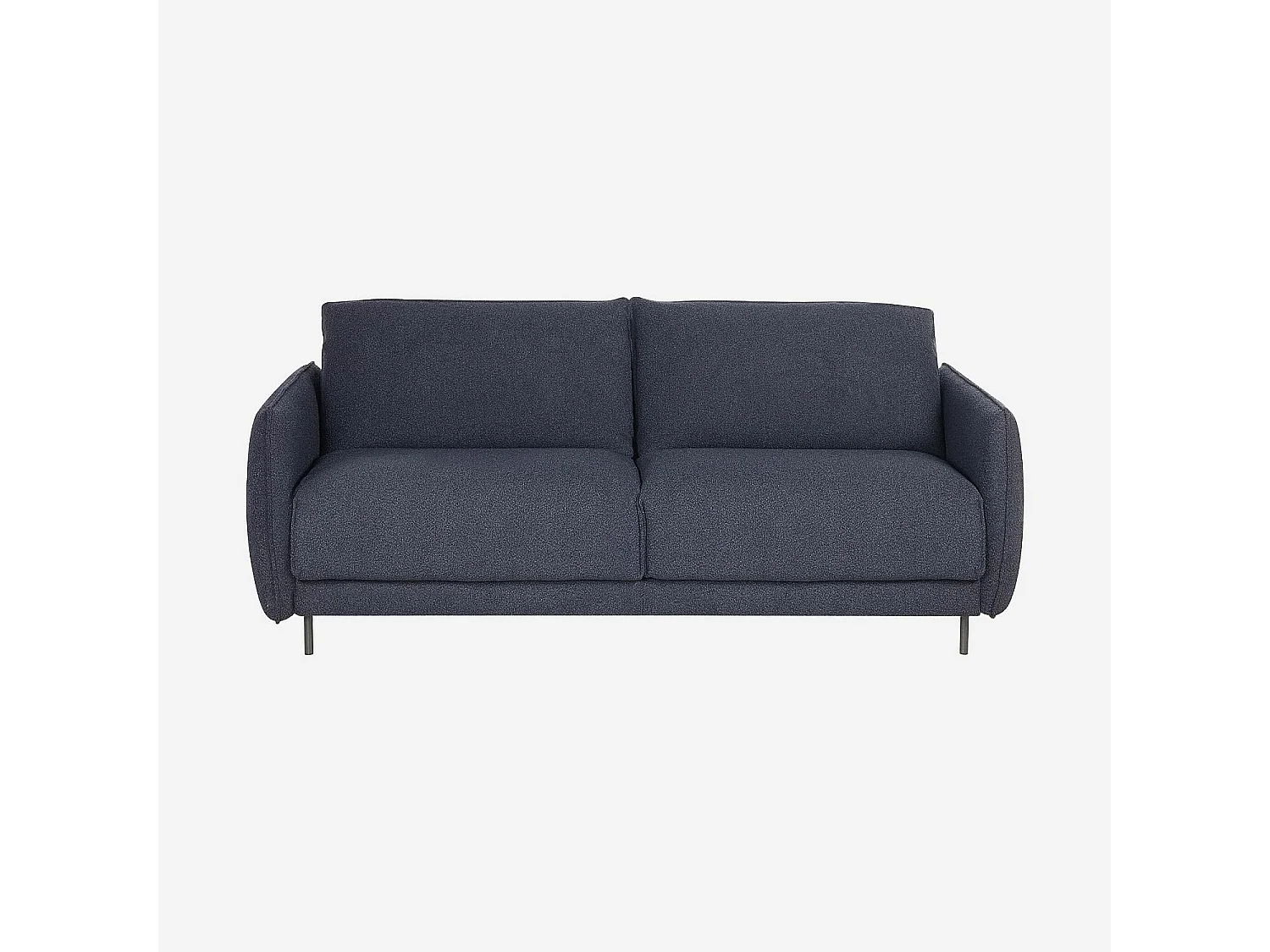 Canapé convertible 2 places - Couchage 140 cm - Matelas en mousse 13 cm - Tissu Tolfa Bleu marine