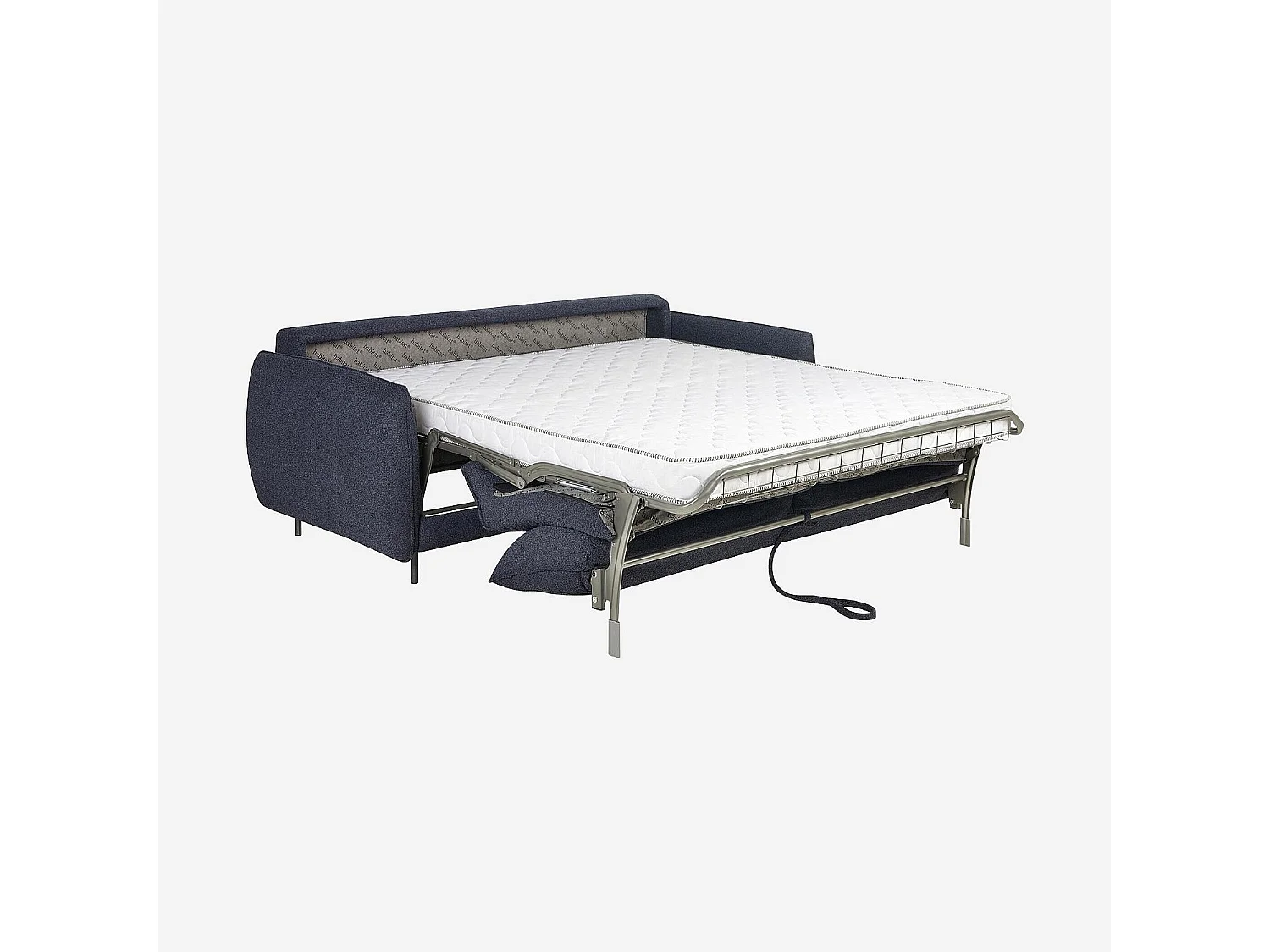 Canapé convertible 2 places - Couchage 140 cm - Matelas en mousse 13 cm - Tissu Tolfa Bleu marine