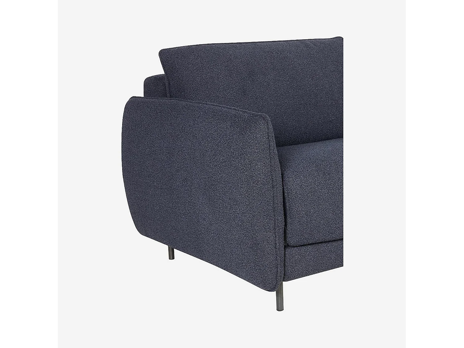 Canapé convertible 2 places - Couchage 140 cm - Matelas en mousse 13 cm - Tissu Tolfa Bleu marine
