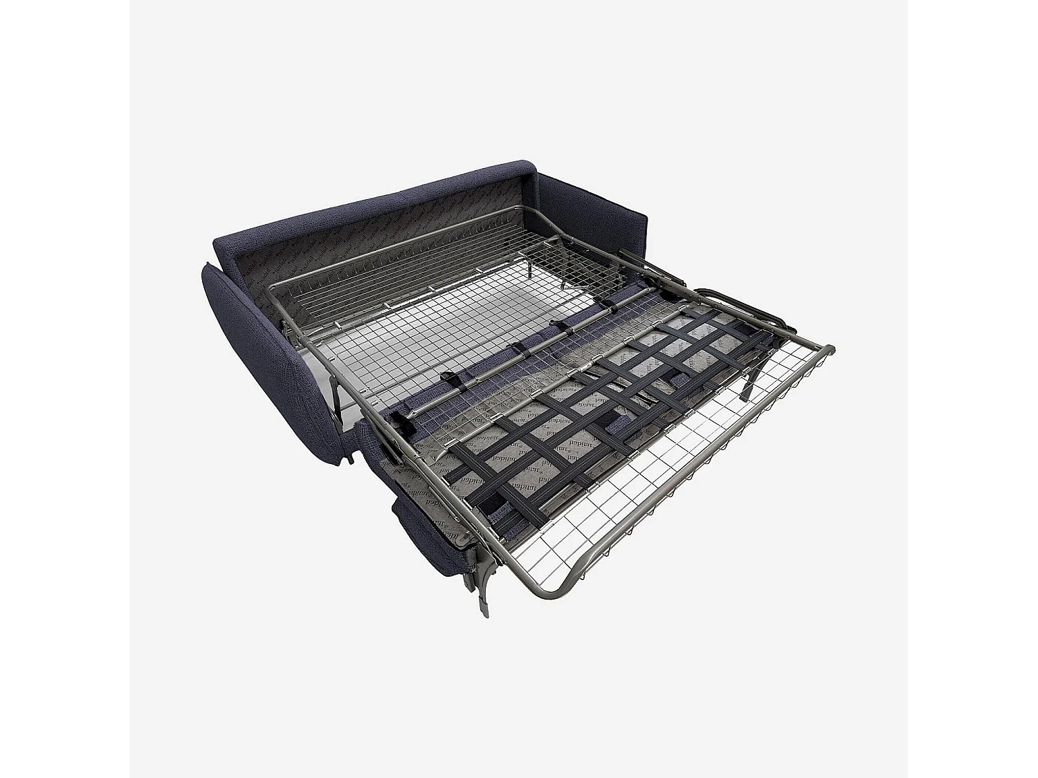 Canapé convertible 2 places - Couchage 140 cm - Matelas en mousse 13 cm - Tissu Tolfa Bleu marine