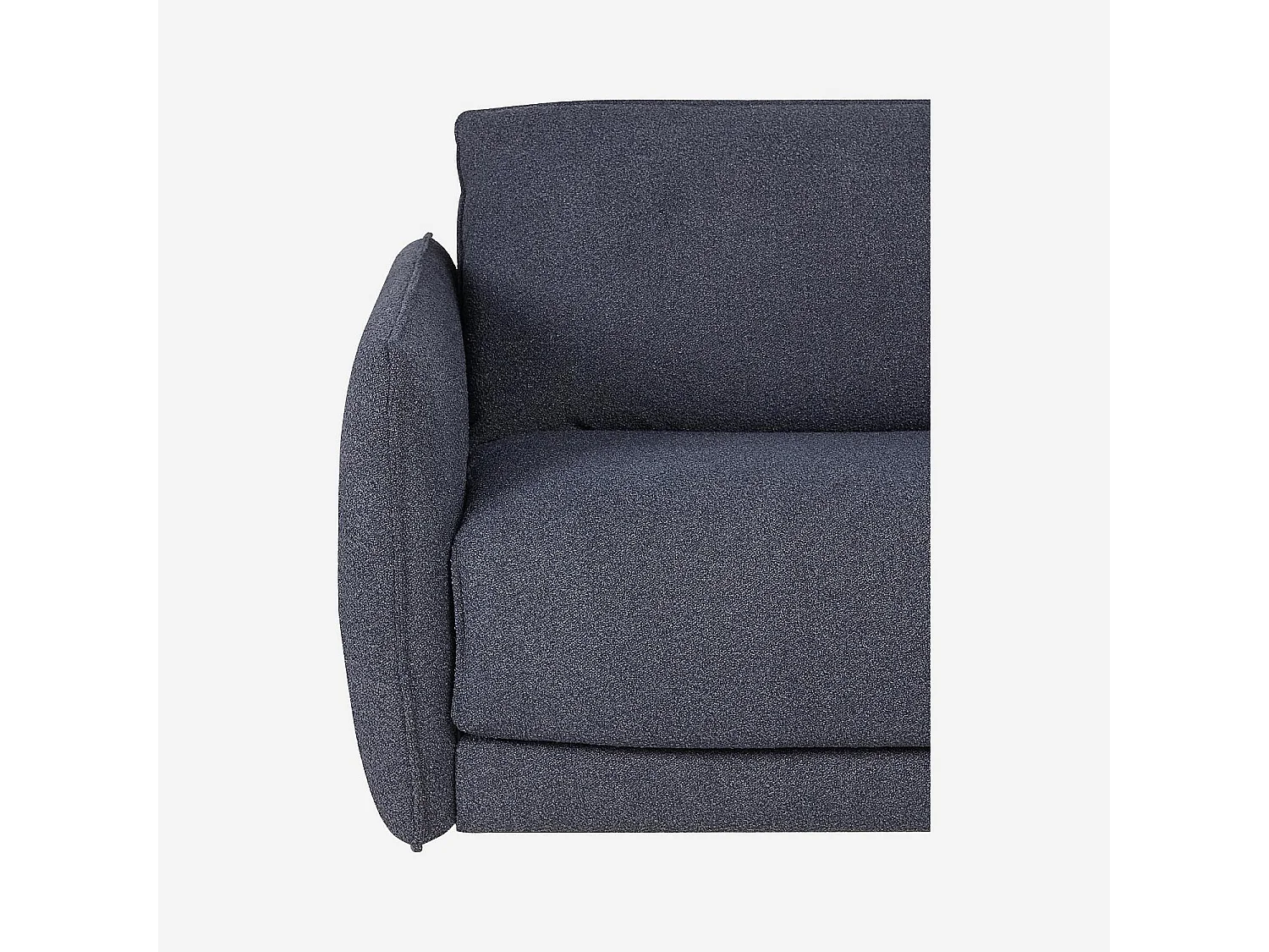 Canapé convertible 2 places - Couchage 140 cm - Matelas en mousse 13 cm - Tissu Tolfa Bleu marine