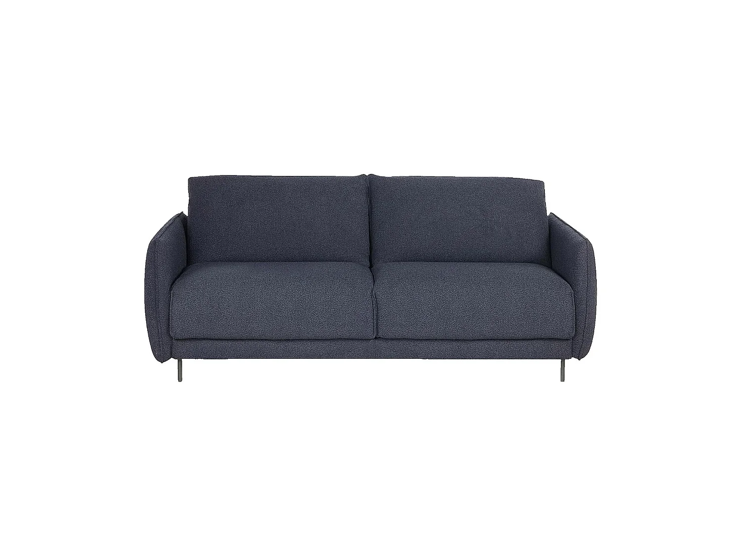 Habitat - Canapé convertible 2 places - Couchage 140 cm - Matelas en mousse 13 cm - Tissu bouclette Tolfa - Bleu marine - Milano II