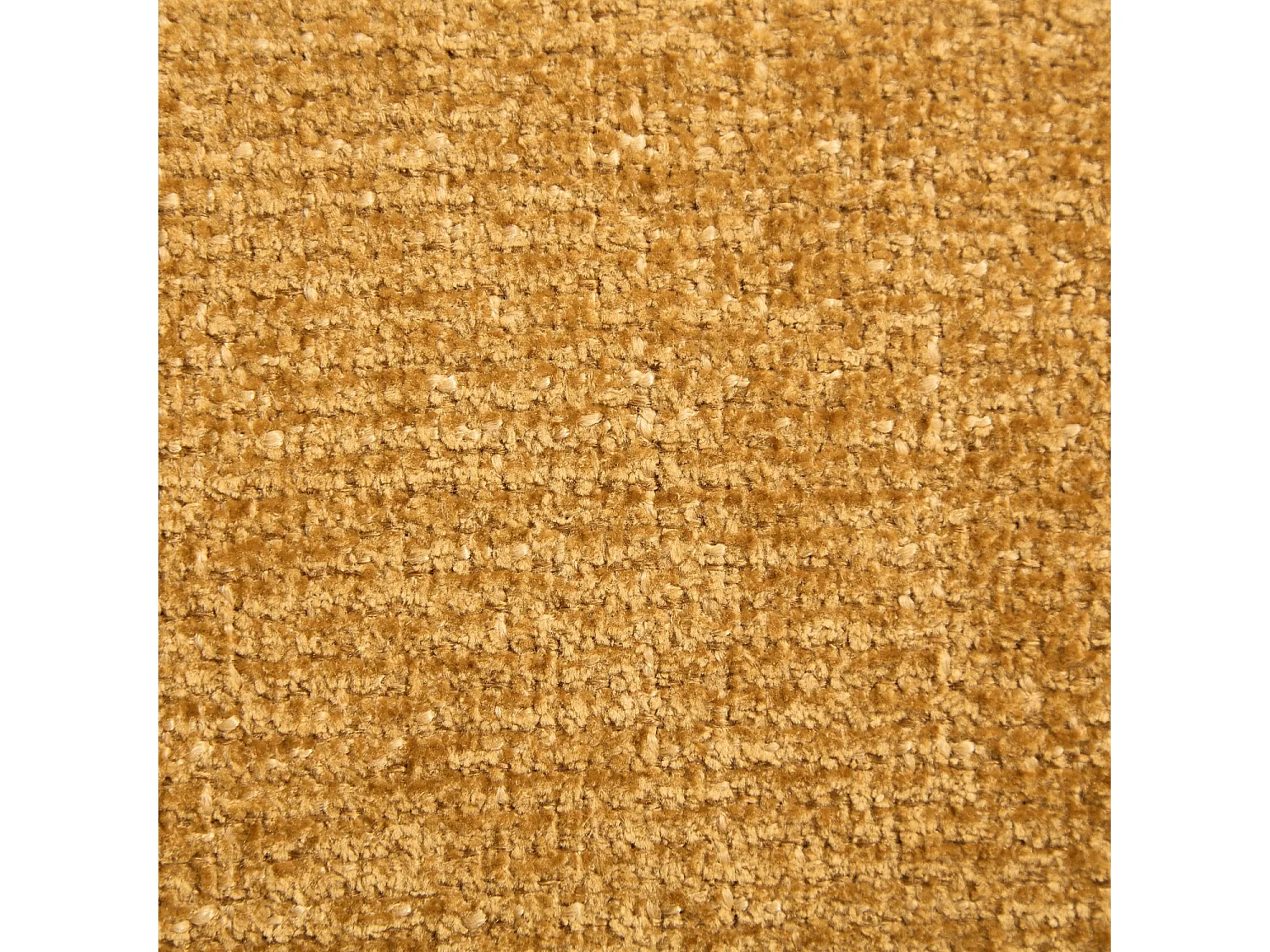 Fauteuil en tissu chenille et métal noir - Jaune ocre - Design by Adrien Carvès