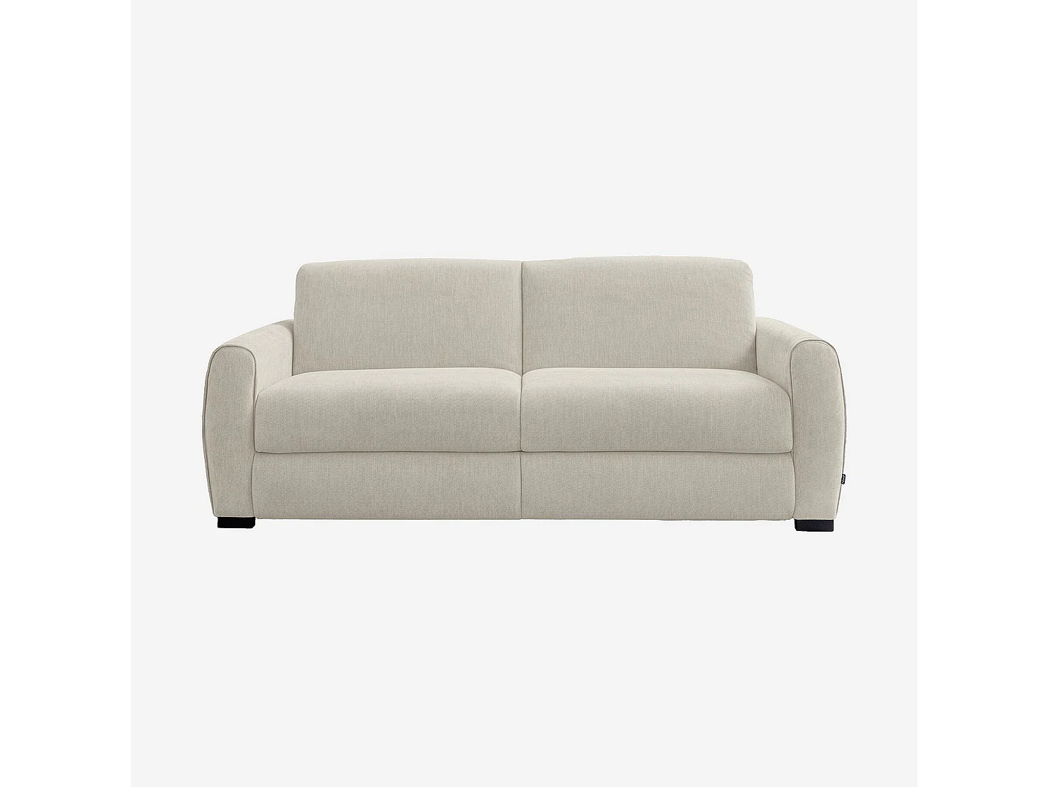 Canapé convertible 3 places - Couchage 160 cm - Matelas 16 cm - Tissu Lugano Beige