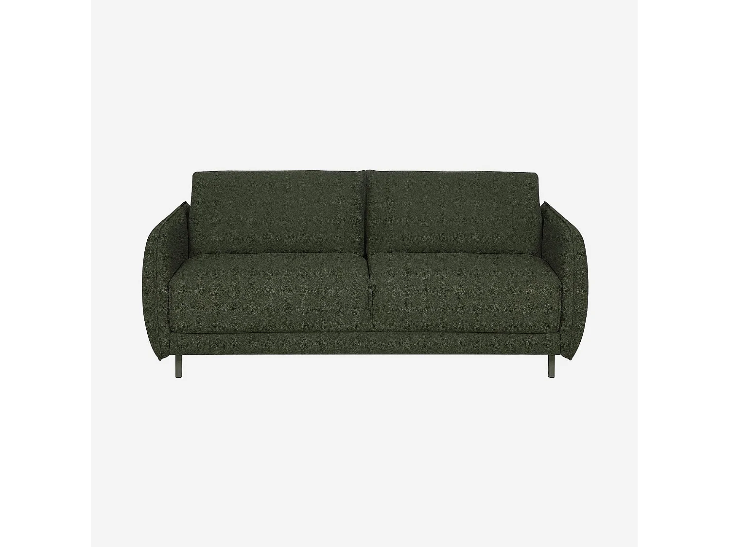Habitat - Canapé convertible 2 places - Couchage 140 cm - Matelas en mousse 13 cm - Tissu Tolfa Vert kaki - Milano II