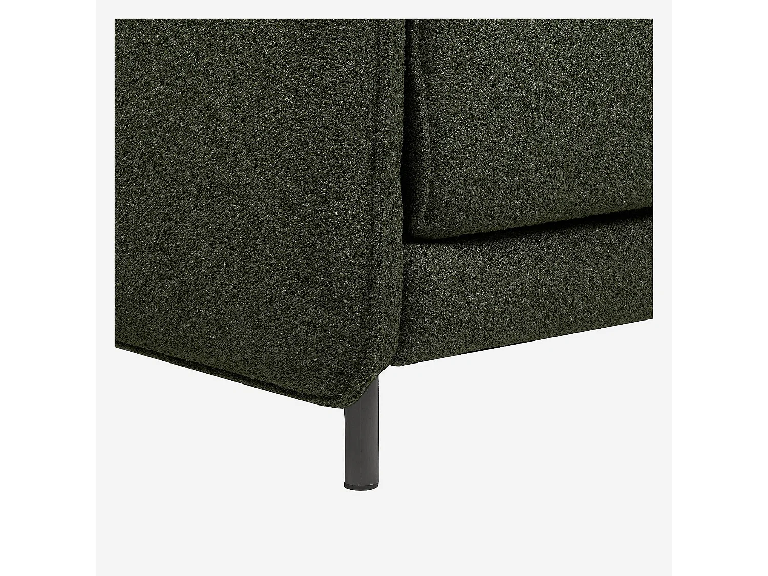 Habitat - Canapé convertible 2 places - Couchage 140 cm - Matelas en mousse 13 cm - Tissu Tolfa Vert kaki - Milano II