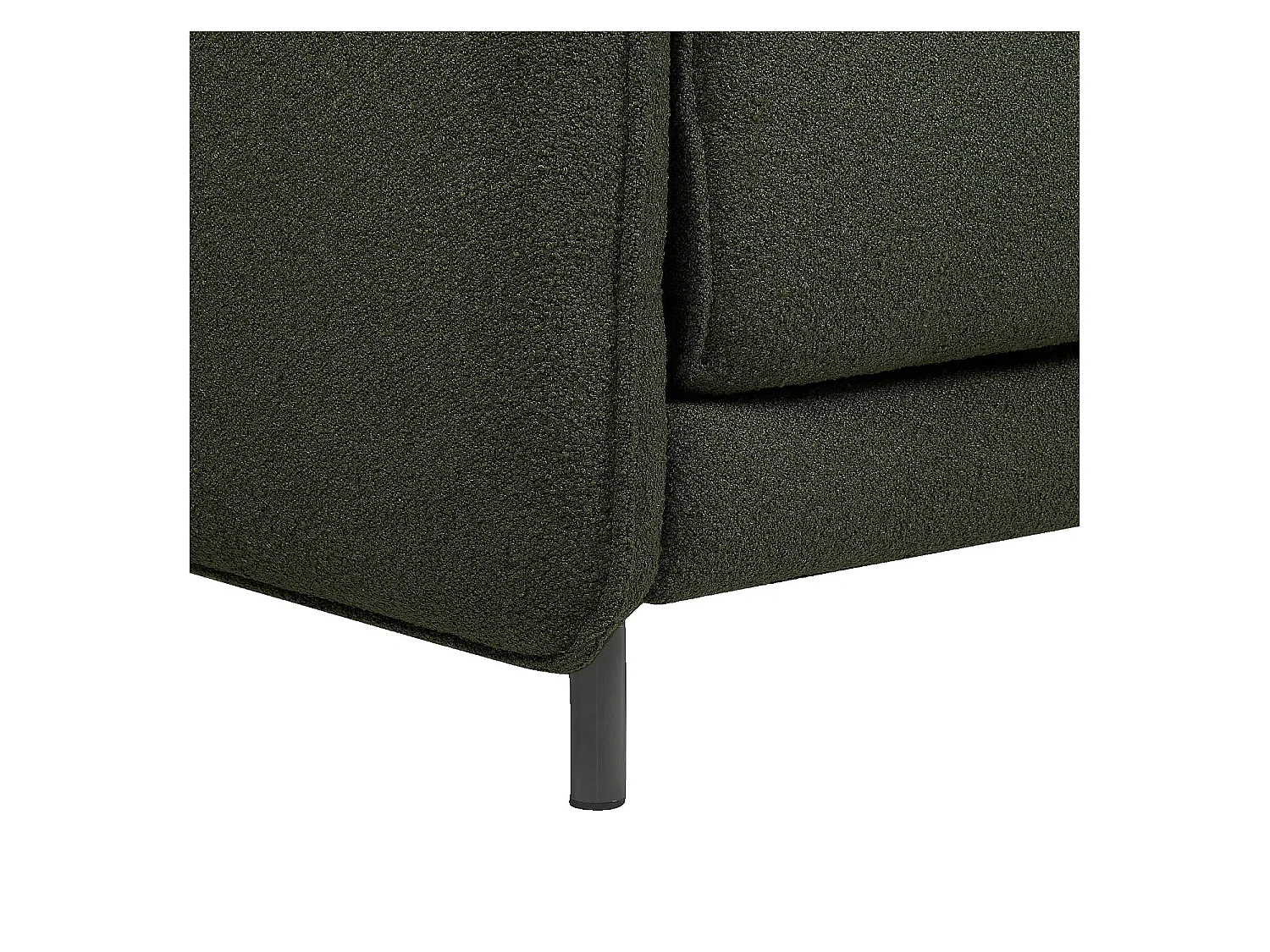 Habitat - Canapé convertible 2 places - Couchage 140 cm - Matelas en mousse 13 cm - Tissu bouclette Tolfa - Vert kaki - Milano II