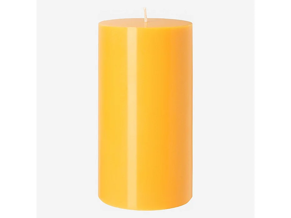 Habitat - Bougie cylindrique - 10,5 x 20 cm - Jaune (Lot de 6) - Colors