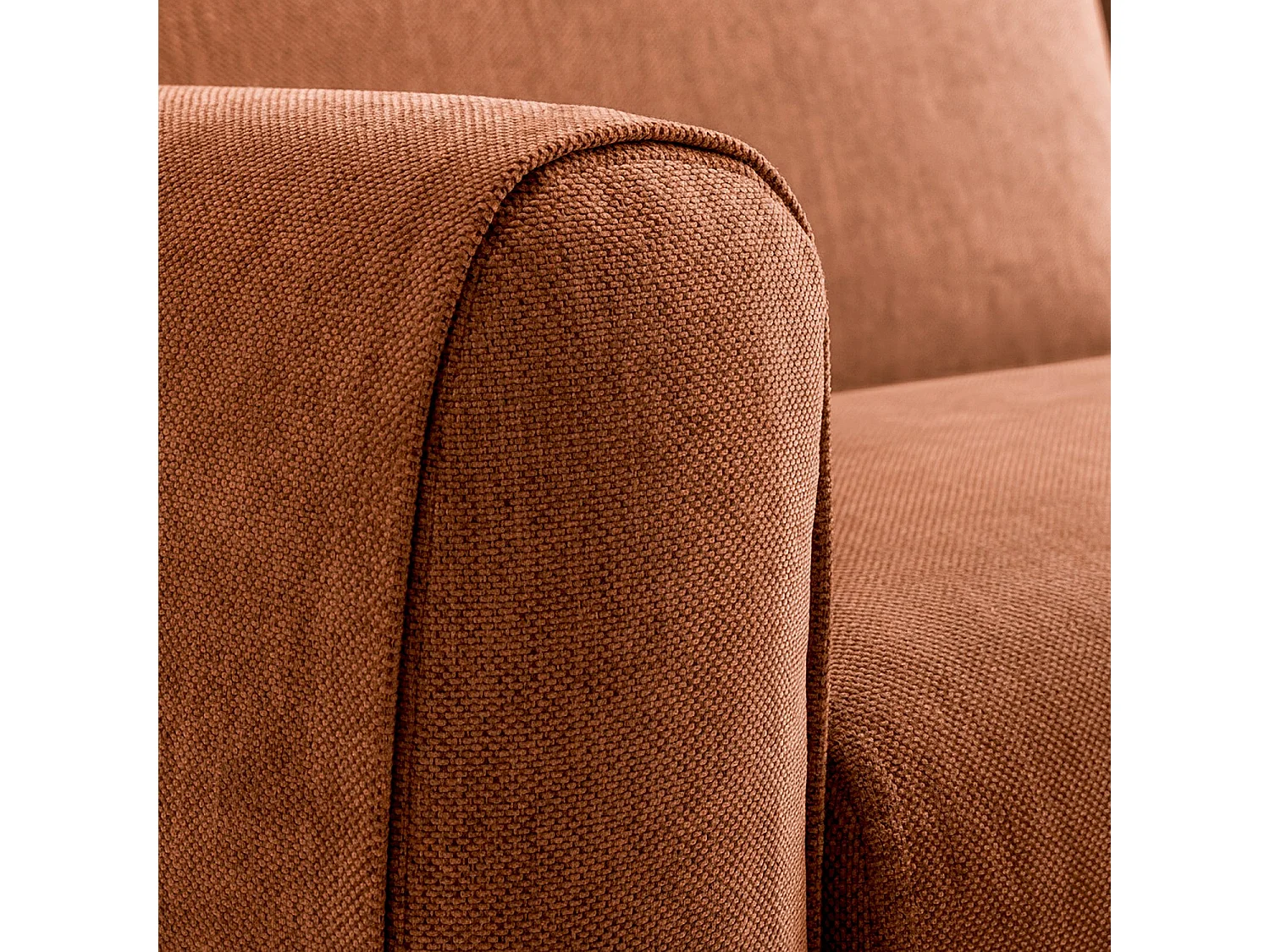 Habitat - Canapé convertible 2 places - Couchage 140 cm - Matelas 16 cm - Tissu Lugano Terracotta  - Canberra