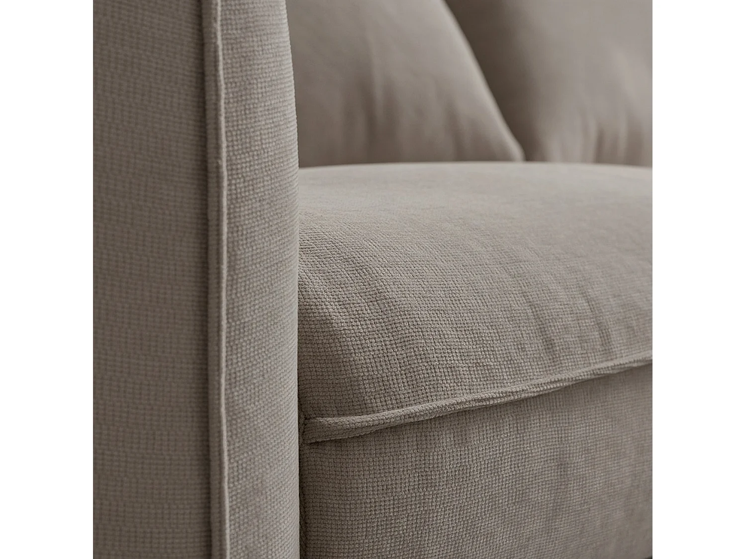 Canapé convertible 3 places - Couchage 160 cm - Matelas 16 cm - Tissu Norcia - Taupe