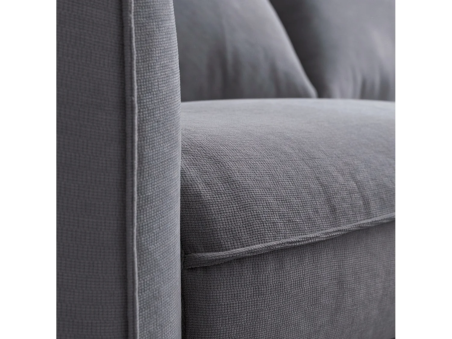 Canapé convertible 2 places - Couchage 140 cm - Matelas 16 cm - Tissu Norcia Gris anthracite