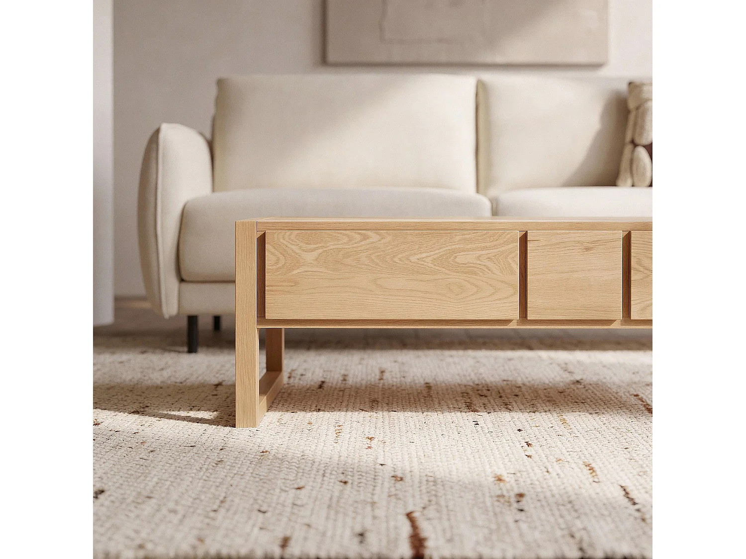 Habitat - Table basse 6 tiroirs en chêne - Naturel - Design by Bethan Gray - Hanita