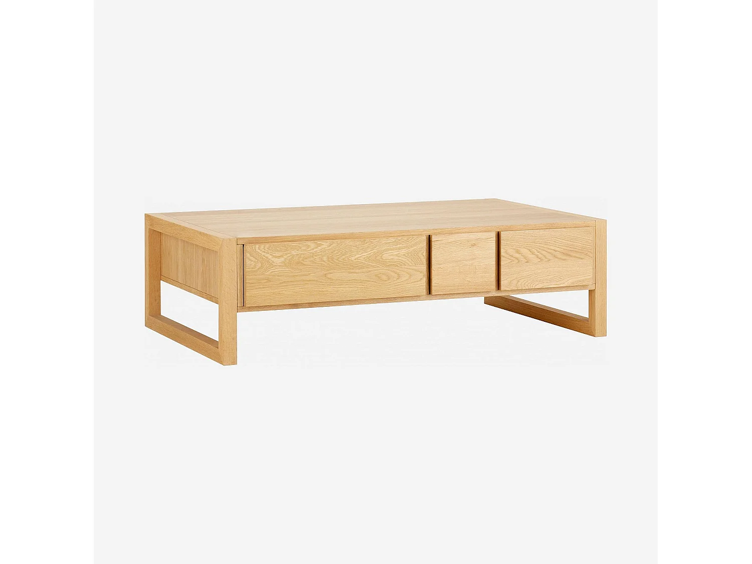 Table basse 6 tiroirs en chêne - Naturel - Design by Bethan Gray