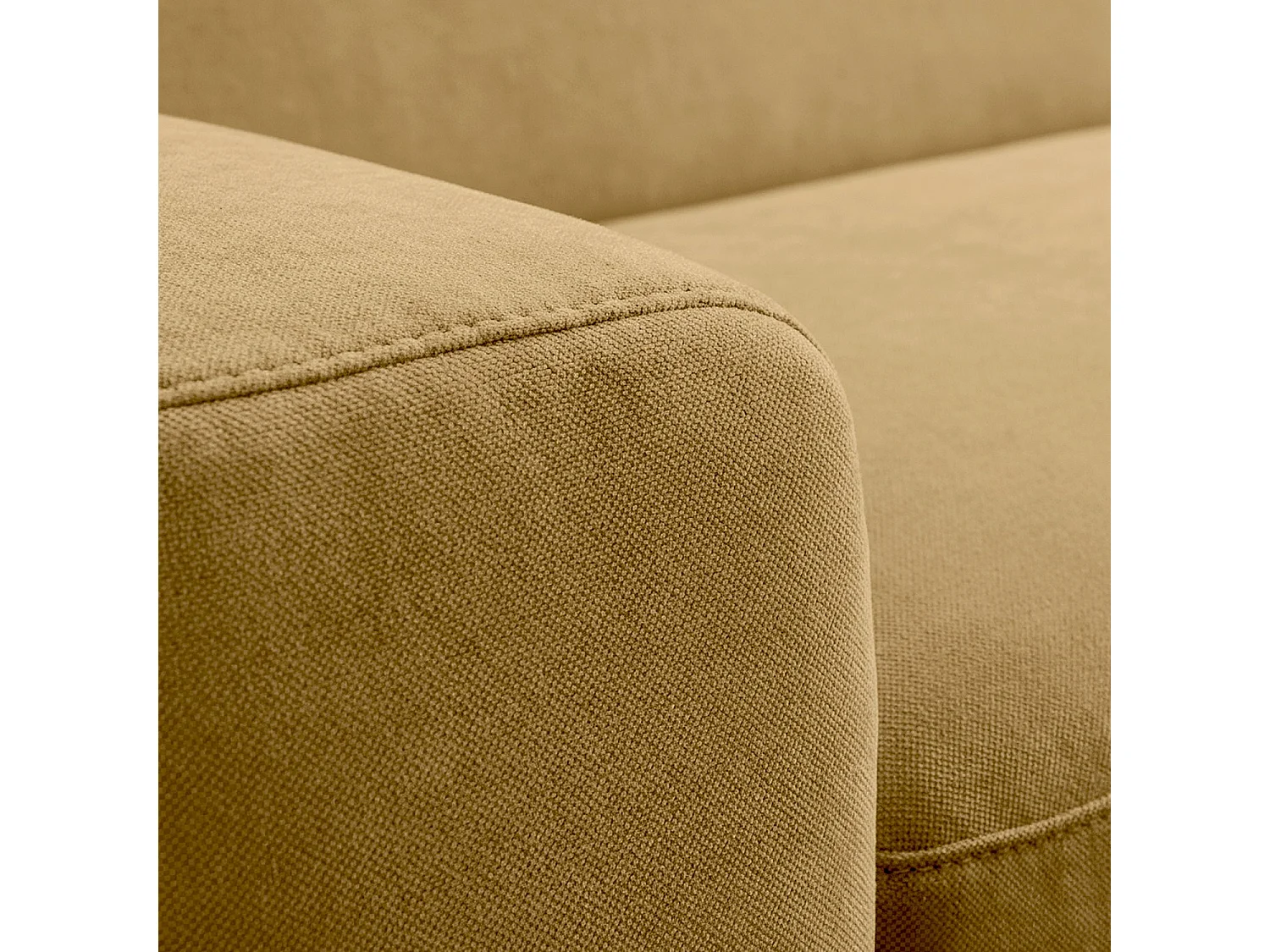 Habitat - Canapé convertible 2 places - Couchage 140 cm - Matelas 16 cm - Tissu Atrani Jaune moutarde - Faro