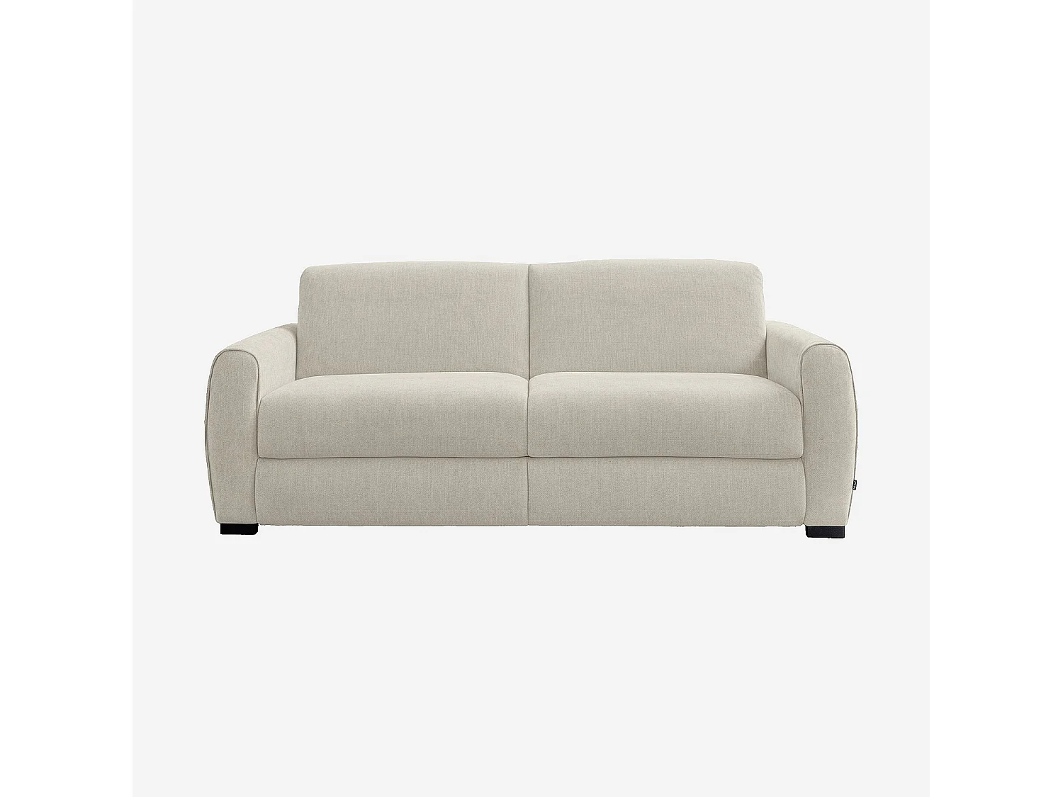 Canapé convertible 2 places - Couchage 140 cm - Matelas 16 cm - Tissu Lugano Beige