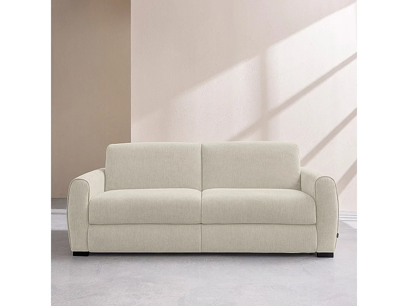 Habitat - Canapé convertible 2 places - Couchage 140 cm - Matelas 16 cm - Tissu Lugano Beige - Canberra