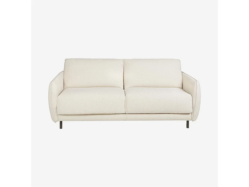Habitat - Canapé convertible 2 places - Couchage 140 cm - Matelas en mousse 13 cm - Tissu Tolfa Crème - Milano II