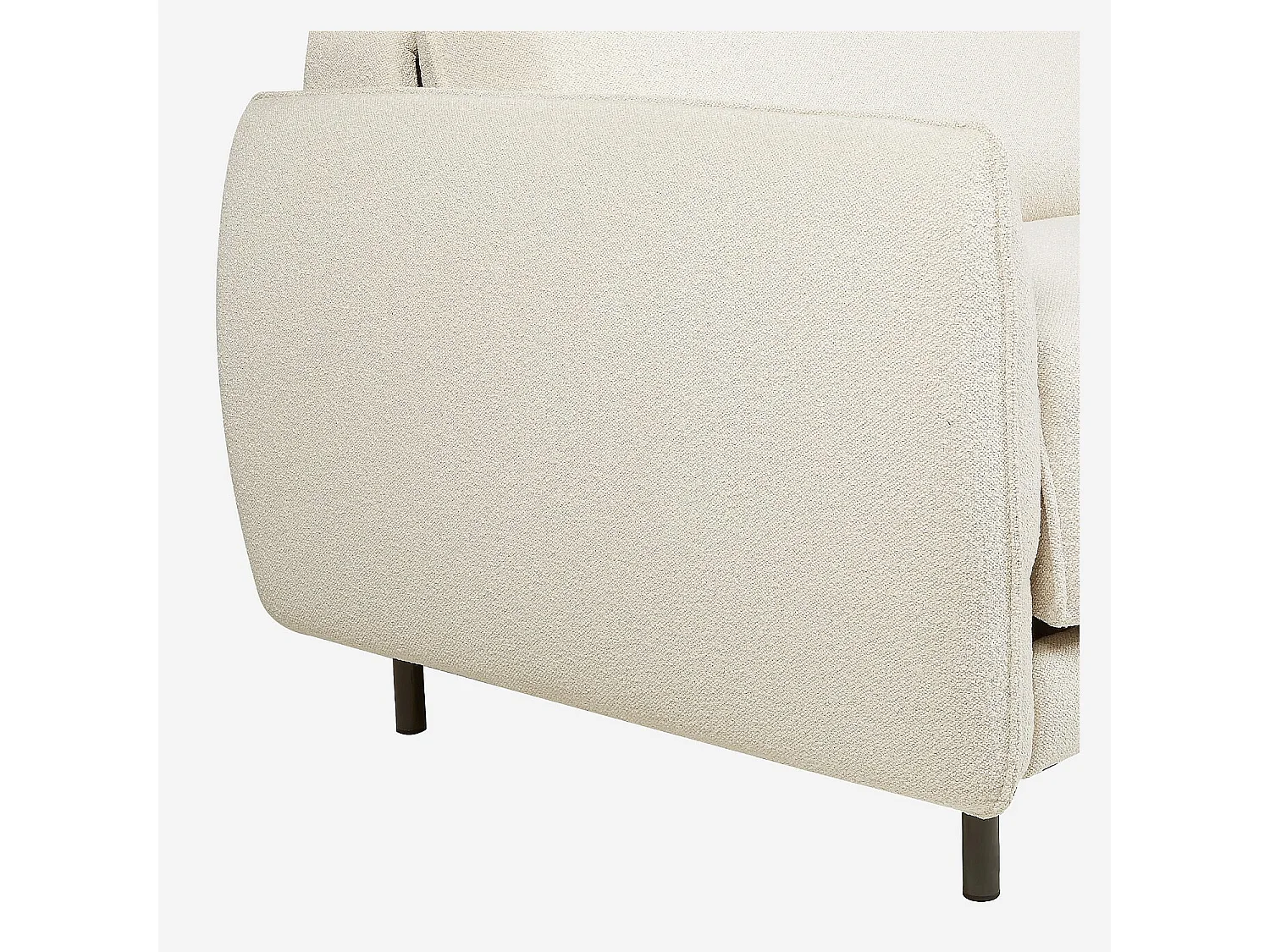 Habitat - Canapé convertible 3 places - Couchage 160 cm - Matelas en mousse 13 cm - Tissu Tolfa Crème - Milano II