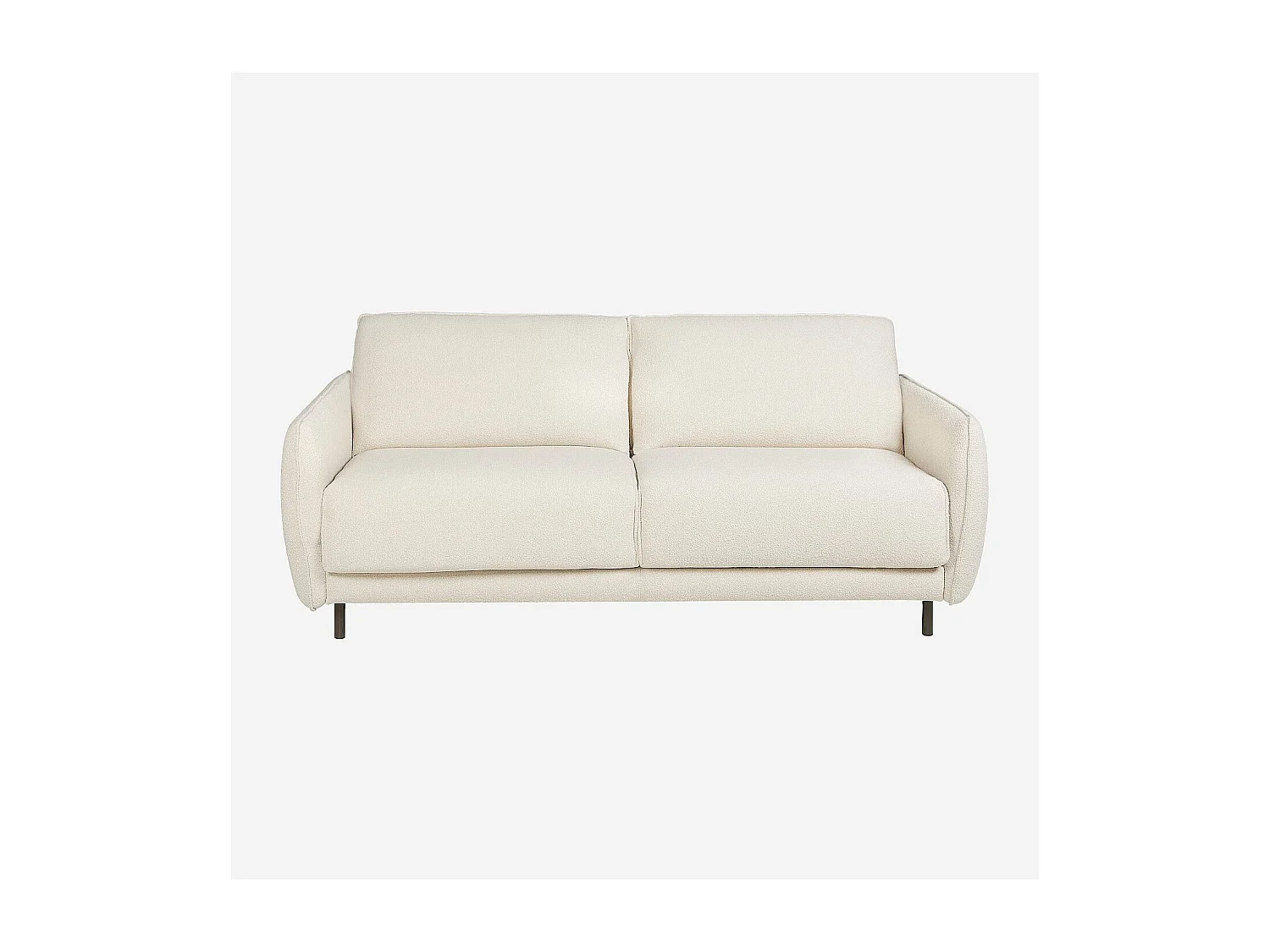 Habitat - Canapé convertible 3 places - Couchage 160 cm - Matelas en mousse 13 cm - Tissu Tolfa Crème - Milano II