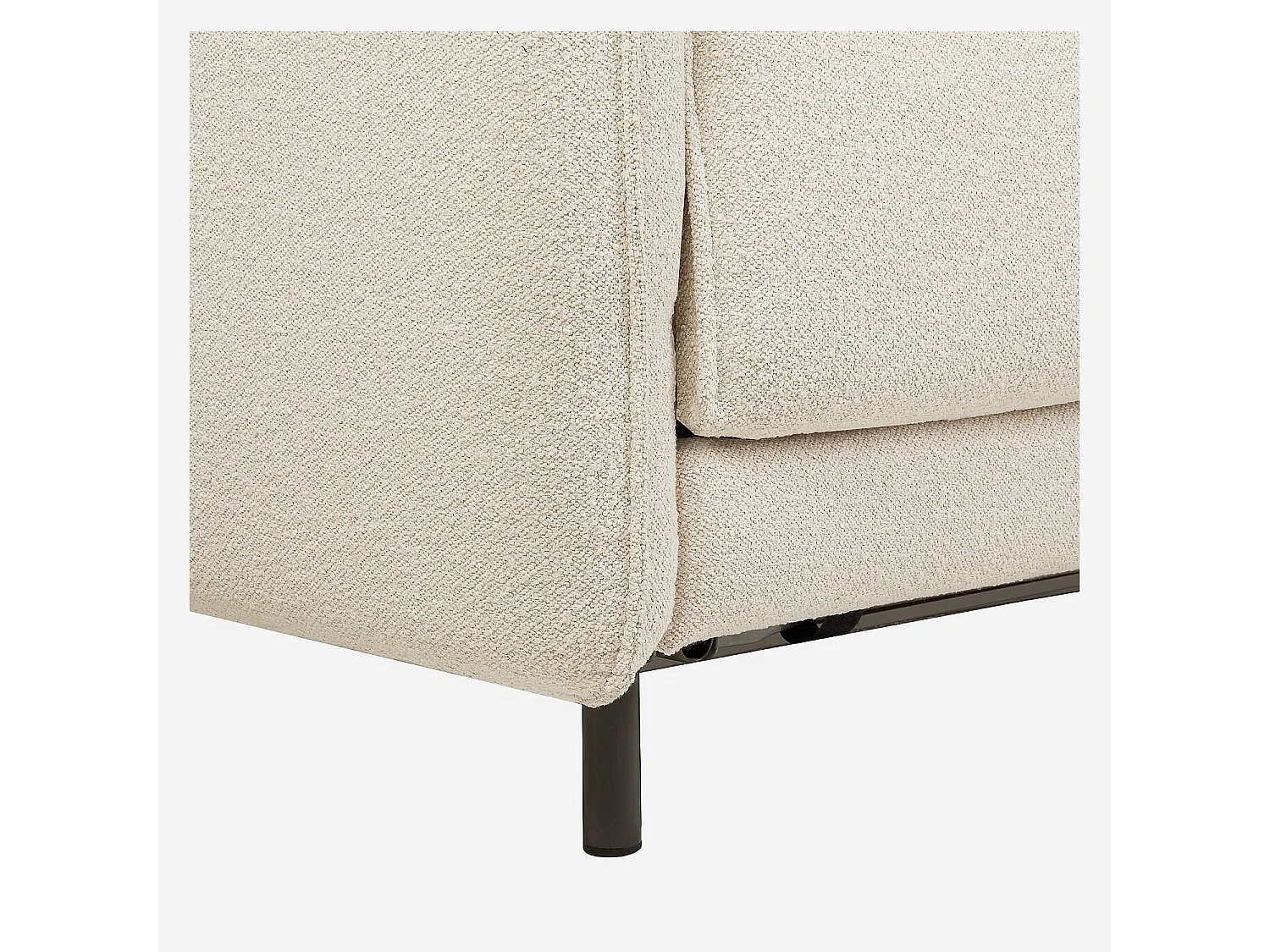 Habitat - Canapé convertible 3 places - Couchage 160 cm - Matelas en mousse 13 cm - Tissu Tolfa Crème - Milano II