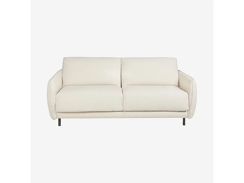 Habitat - Canapé convertible 3 places - Couchage 160 cm - Matelas en mousse 13 cm - Tissu Tolfa Crème - Milano II