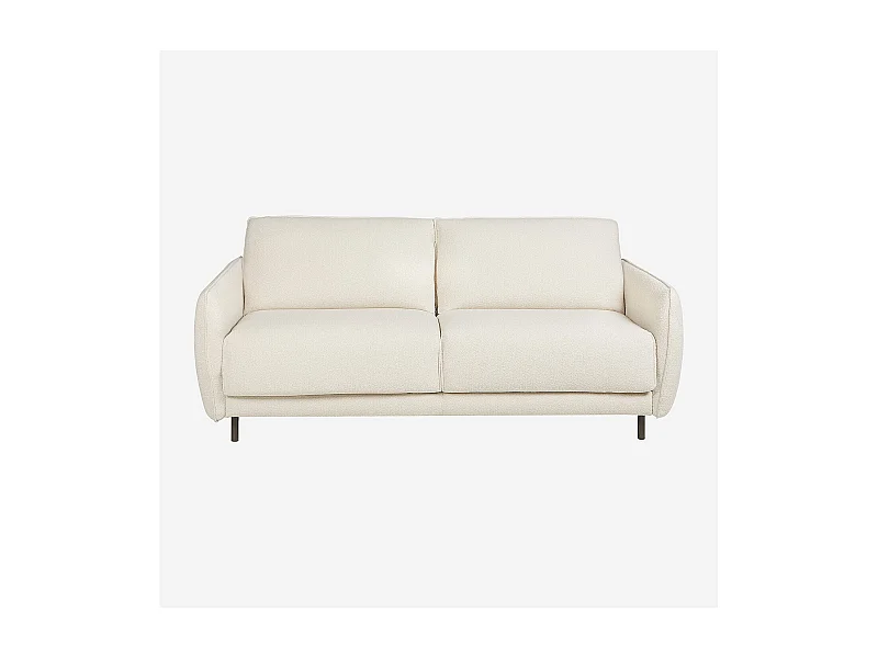 Habitat - Canapé convertible 3 places - Couchage 160 cm - Matelas en mousse 13 cm - Tissu Tolfa Crème - Milano II