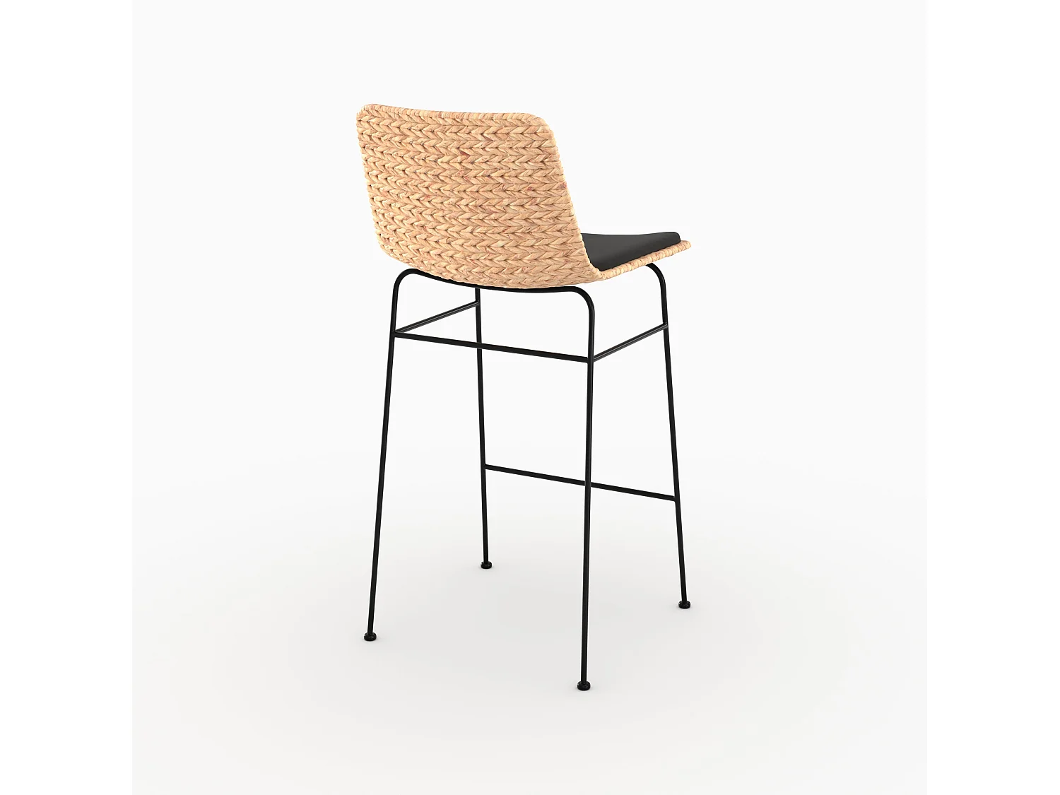 Lote de 2 sillas para isla central de 66 cm material natural, negro - Faro