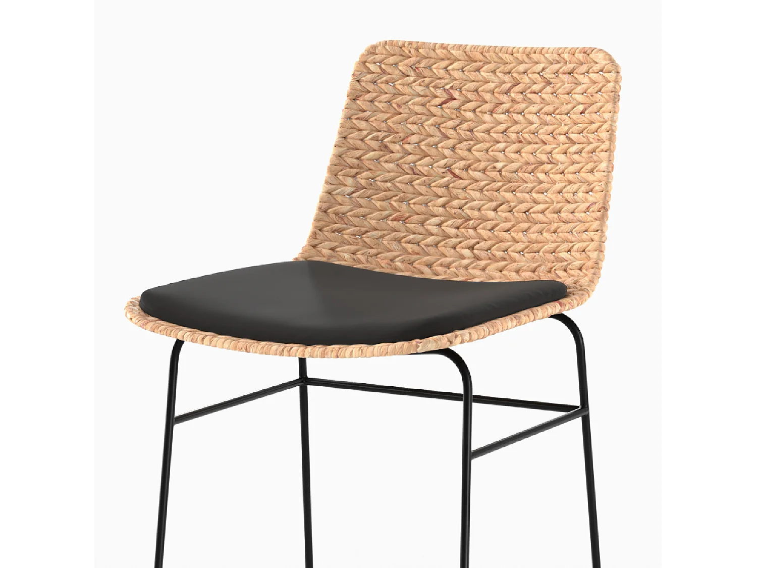 Lote de 2 sillas para isla central de 66 cm material natural, negro - Faro