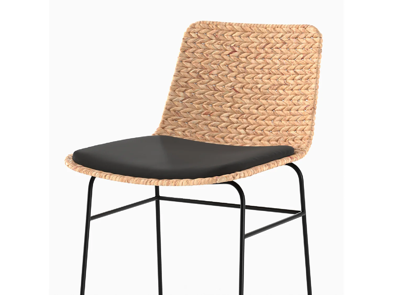 Lote de 2 sillas para isla central de 66 cm material natural, negro - Faro