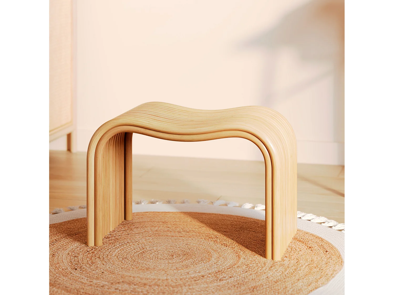Taburete de ratán natural 68 cm - Wave
