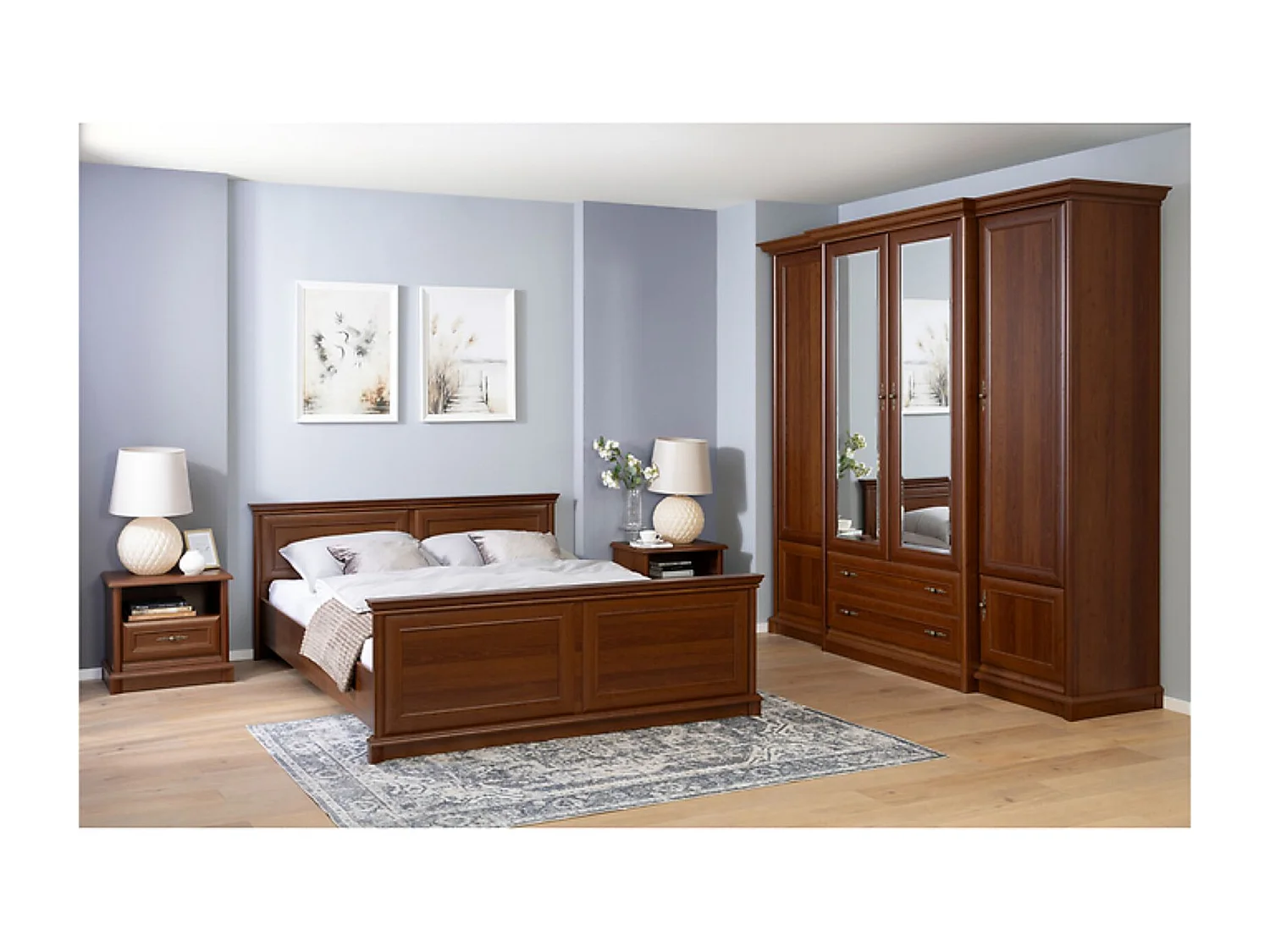 Table de nuit Table de chevet avec 1 tiroir coloris châtaigne - Longueur 56,5 x Profondeur 38,5 x Hauteur 52,5 cm