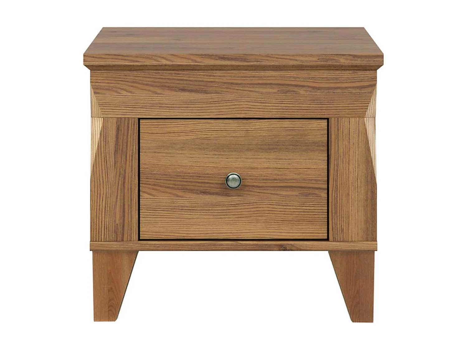 Table de chevet table de nuit avec tiroir à fermeture soft-close coloris Mélèze doré - Longueur 50 x Profondeur 47 x Hauteur 45 cm