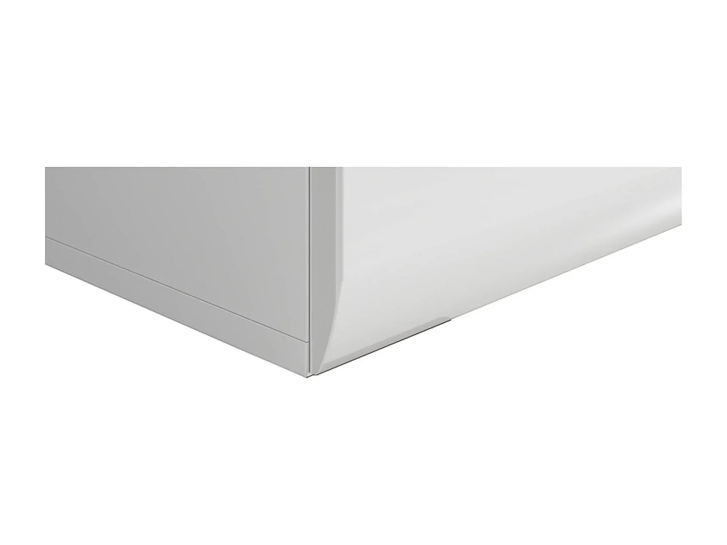 Table de chevet Table de nuit à 2 Tiroirs, coloris Blanc/Blanc haute brillance - Longueur 50 x Profondeur 41 x Hauteur 43 cm