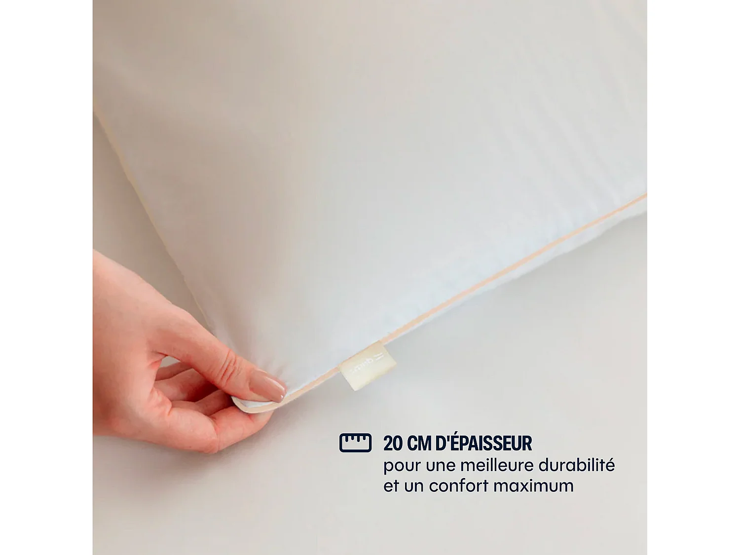 Oreiller doux plume de canard 60x60cm