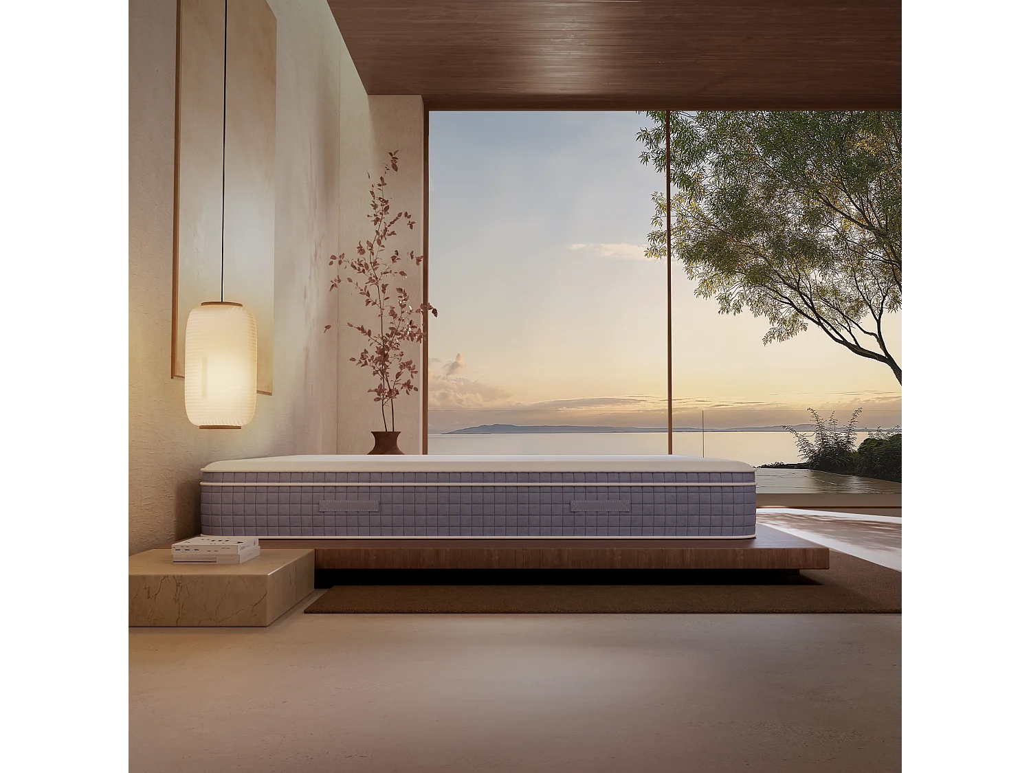 Matela luxe hybride mémoire de forme 90x190 épai 30cm