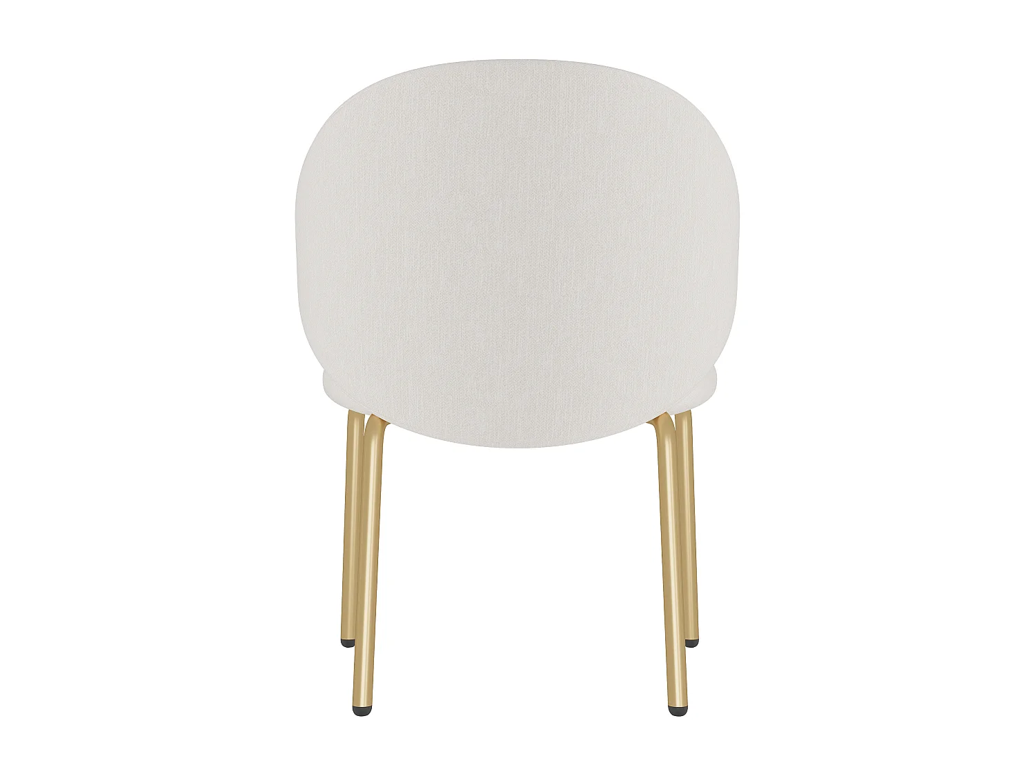 Lot de 2 Chaises en tissu chenille - pieds en métal doré - chaise de coiffeuse - chaise de salle à manger - Beige