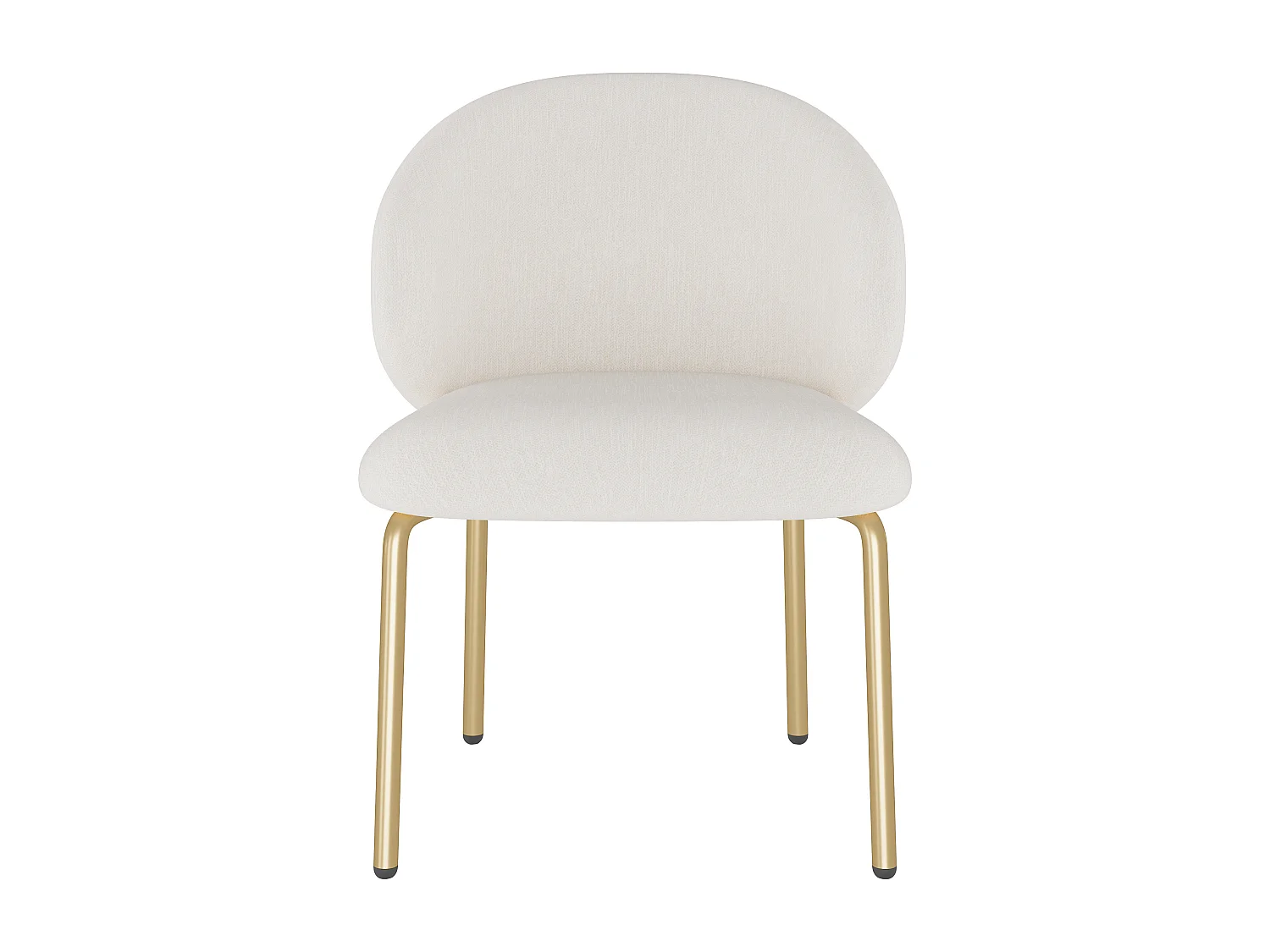 Chaise de salle à manger - 47.5 x 56 x 74 cm - chaise de coiffeuse - pieds dorés - chenille - beige